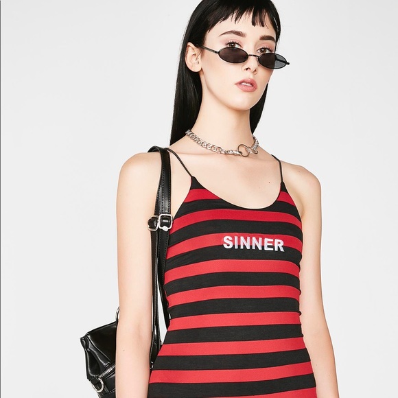 Omighty Sinner Skinny Striped Dress - Picture 2 of 6